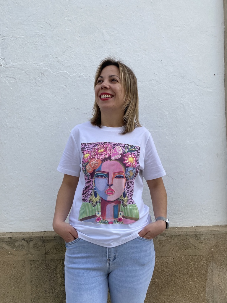 Camiseta tocado flores