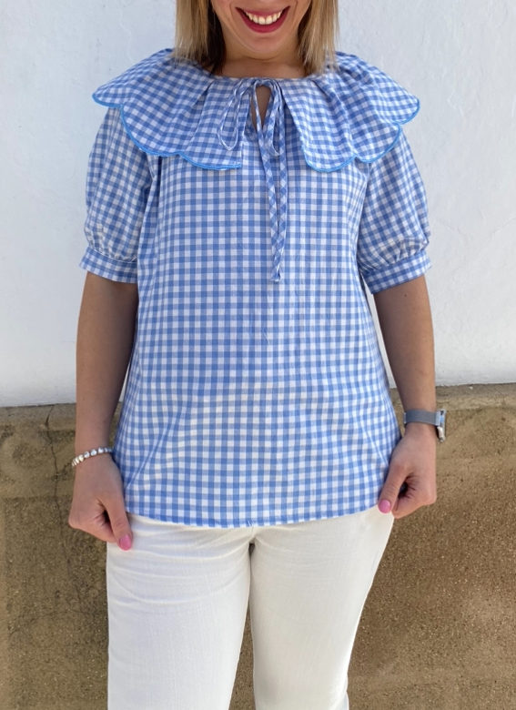 Camisa manga corta cuadros vichy