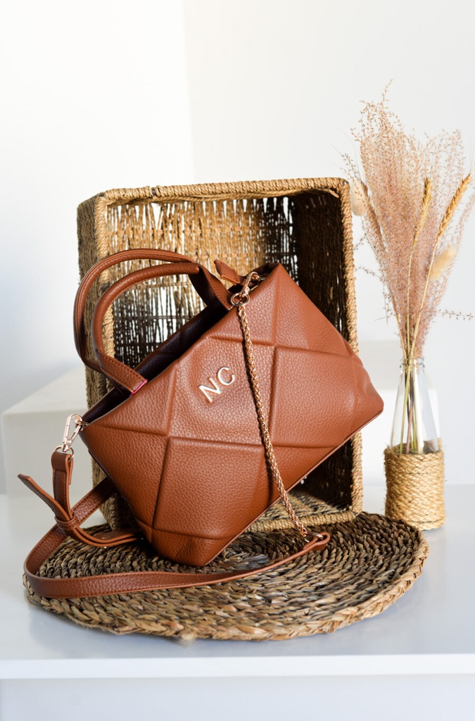 Mini bolso rombos acolchado