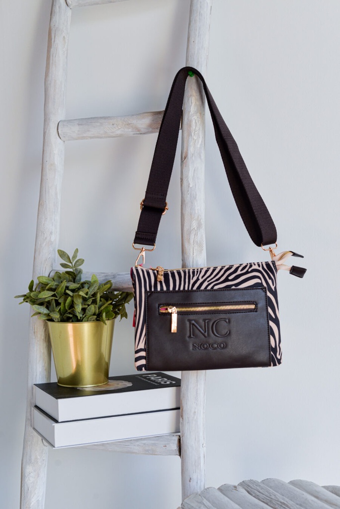 Bandolera plana cebra